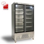 یخچال ایستاده صنعتی دو درب ۱۲۰ سانتی‌متر 